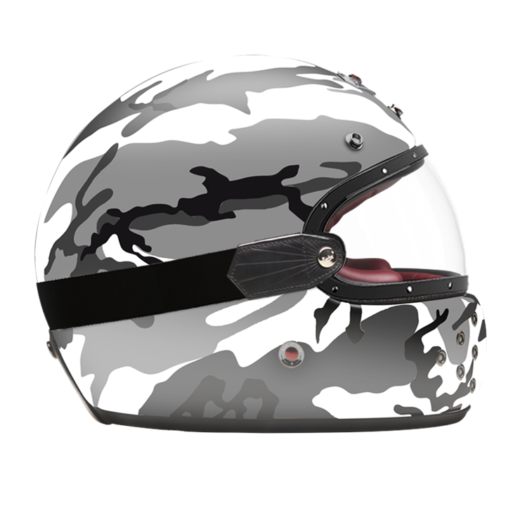 Full Face Camouflage Gray-helmet-side-clear smoke