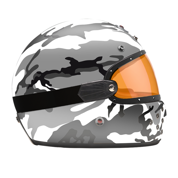 Full Face Camouflage Gray-helmet-side-orange