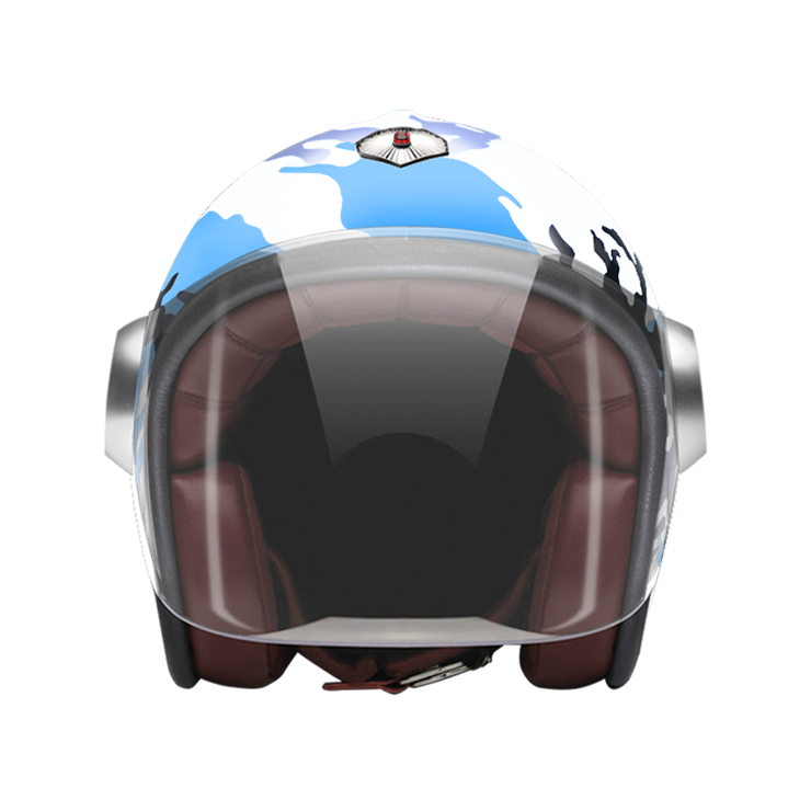 Jet Camouflage Blue-helmet-front-clear smoke