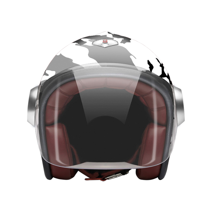 Jet Camouflage Gray-helmet-front-clear smoke