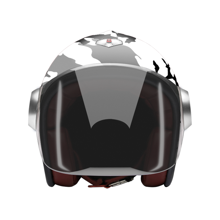 Jet Camouflage Gray-helmet-front-dark smoke
