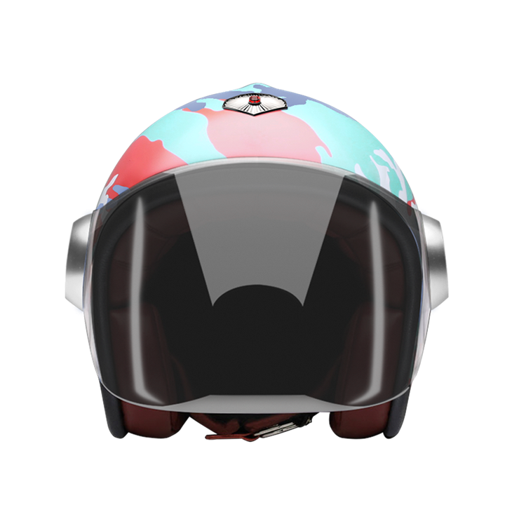 Jet Camouflage Orange-helmet-front-dark smoke