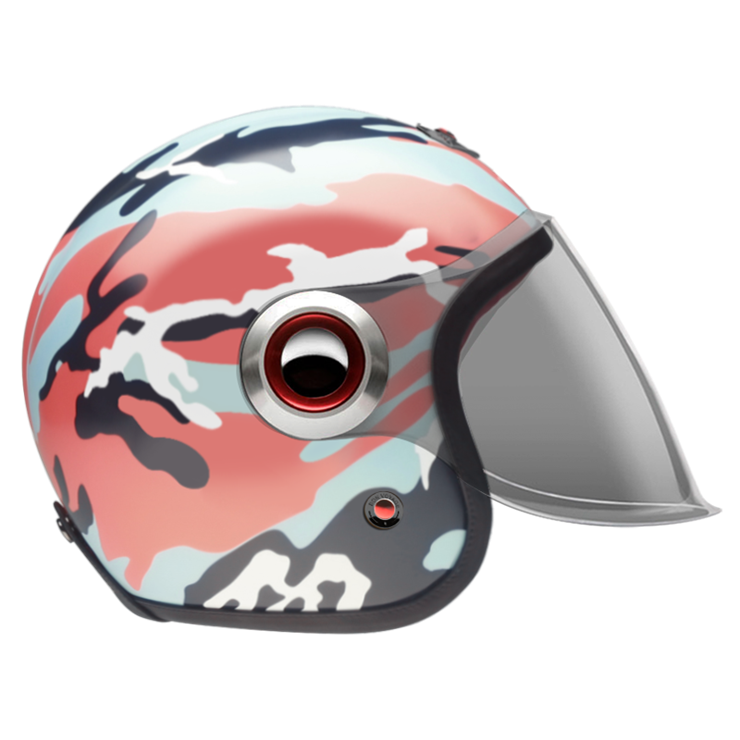 Jet Camouflage Orange-helmet-side-Light smoke