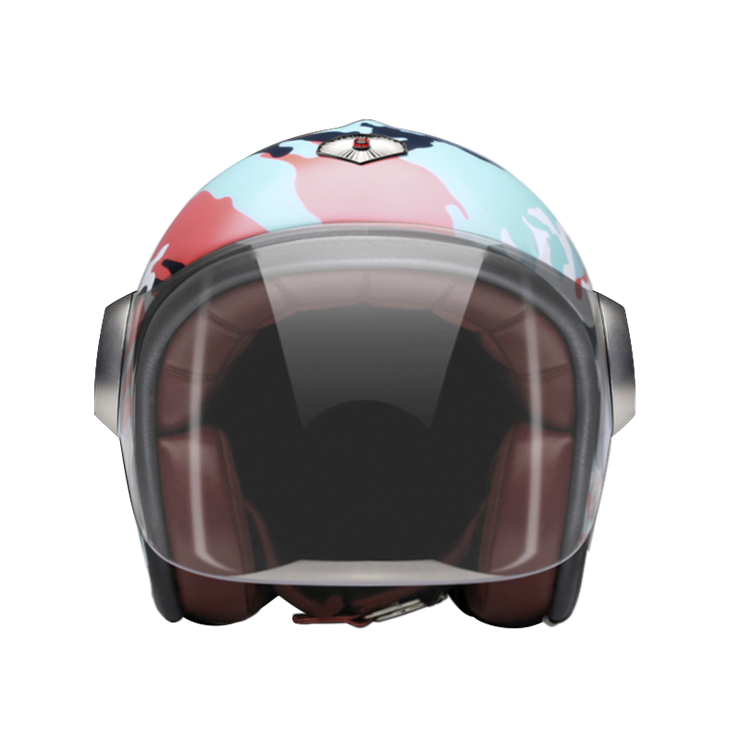 Jet Camouflage Red-helmet-front-clear smoke