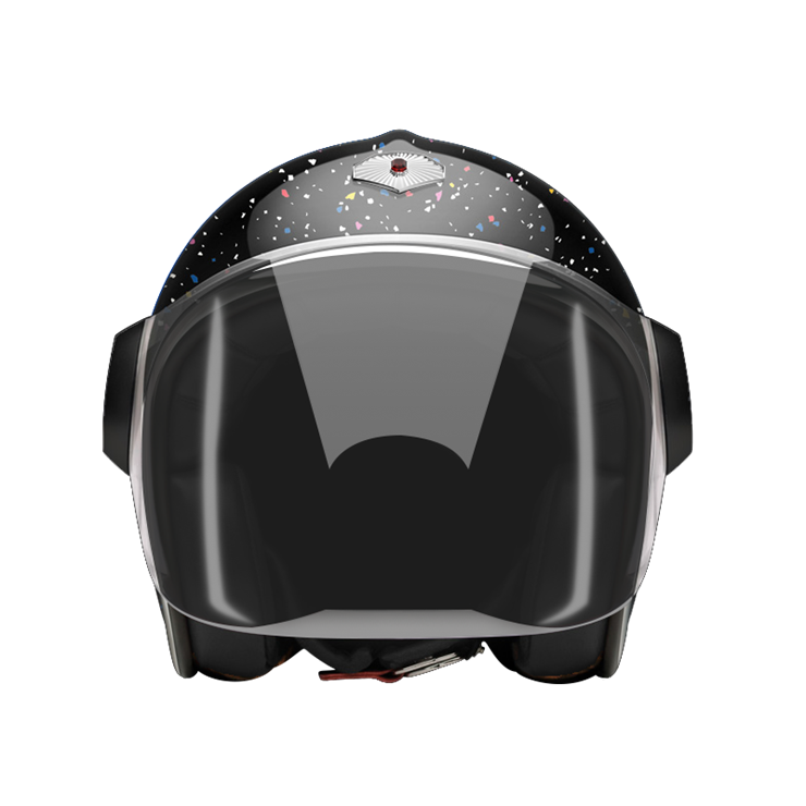 Jet Cosmos Black-helmet-front-dark smoke