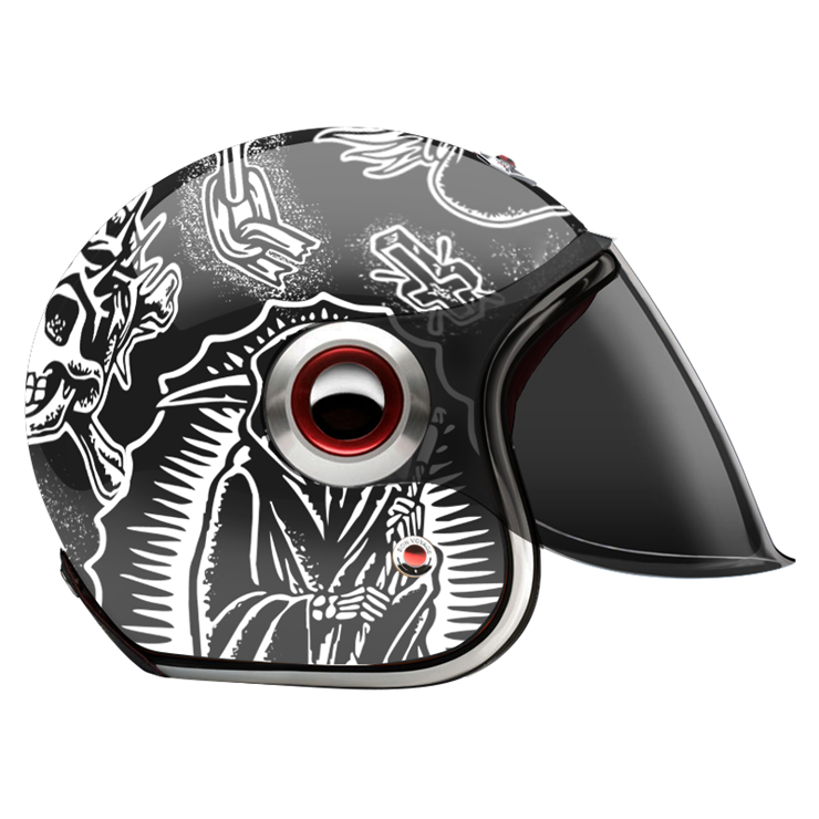 Jet Tragic Heart-helmet-side-dark smoke