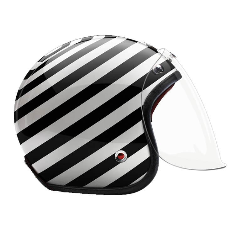 Open Face Arago-helmet-side-clear smoke