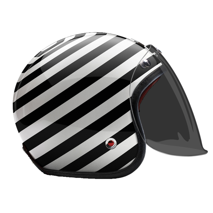 Open Face Arago-helmet-side-dark smoke