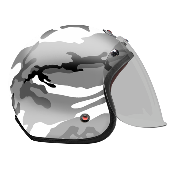 Open Face Camouflage Gray-helmet-side-Light smoke