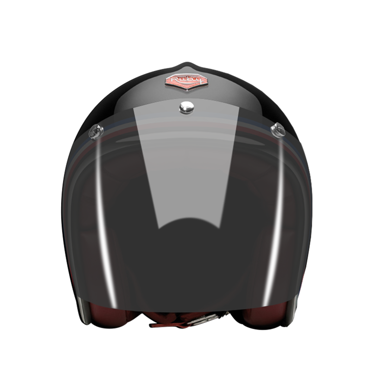 Open-Face-Revolution-helmet-front-Dark-brown